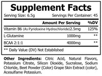 Ingredient list for BCAA + watermelon