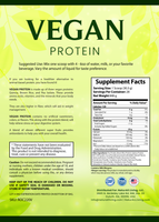 full vegan protein chocolate back label